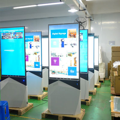 49inch両面の表示デジタル表記を立てる極めて薄い広告プレーヤーの床